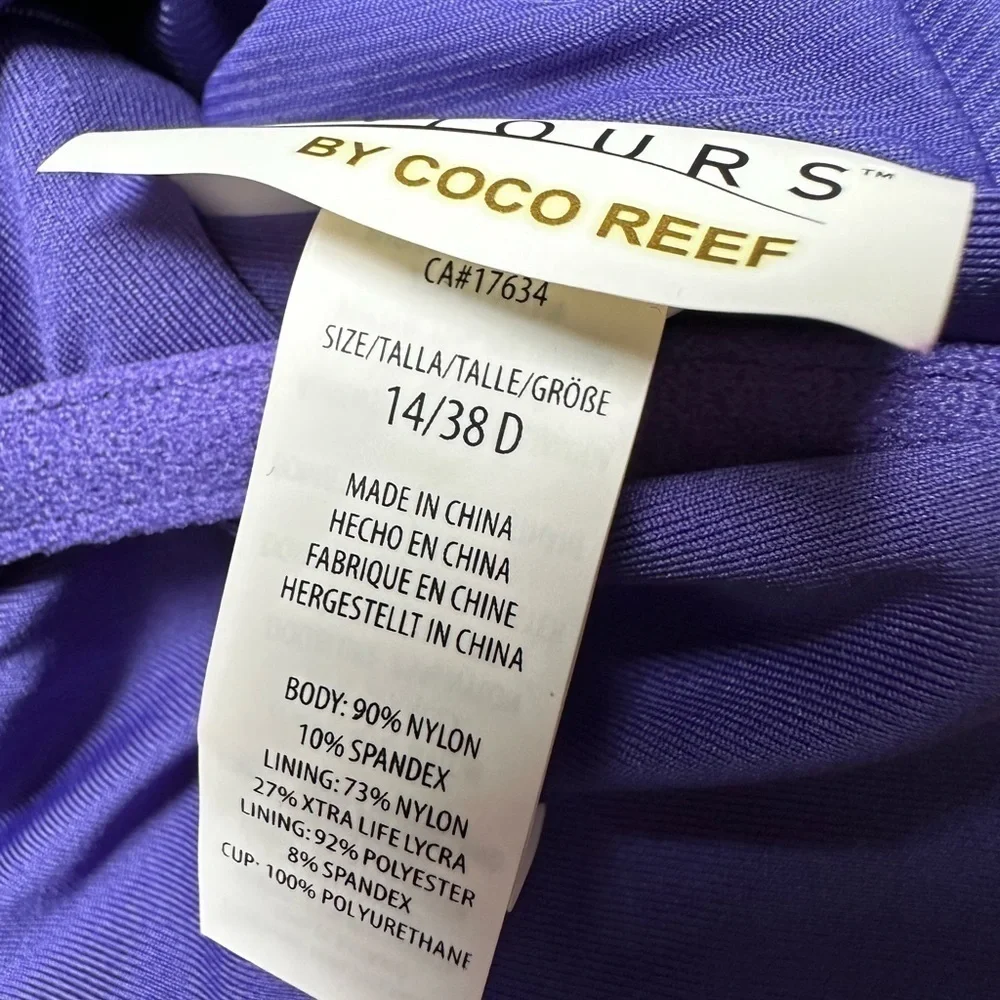 Coco Reef Contours Appeal Shape-wear One Piece Swimsuit 14/38D Cross-Over Tie - Picture 4 of 16